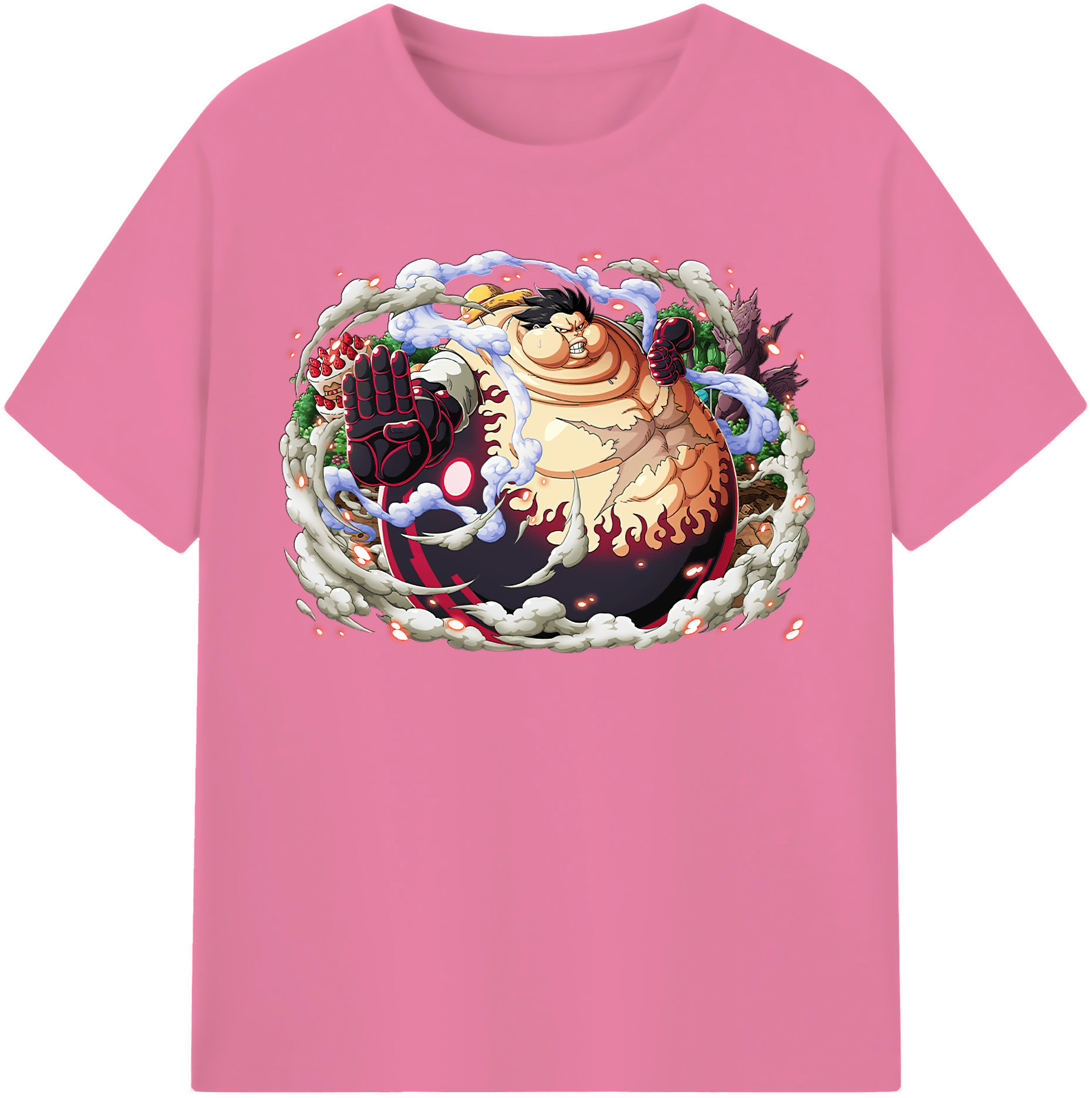 ワンピース モンキー・D・ルフィ ONE PIECE Monkey D. Luffy 綿100％半袖Tシャツ（フロントプリント）